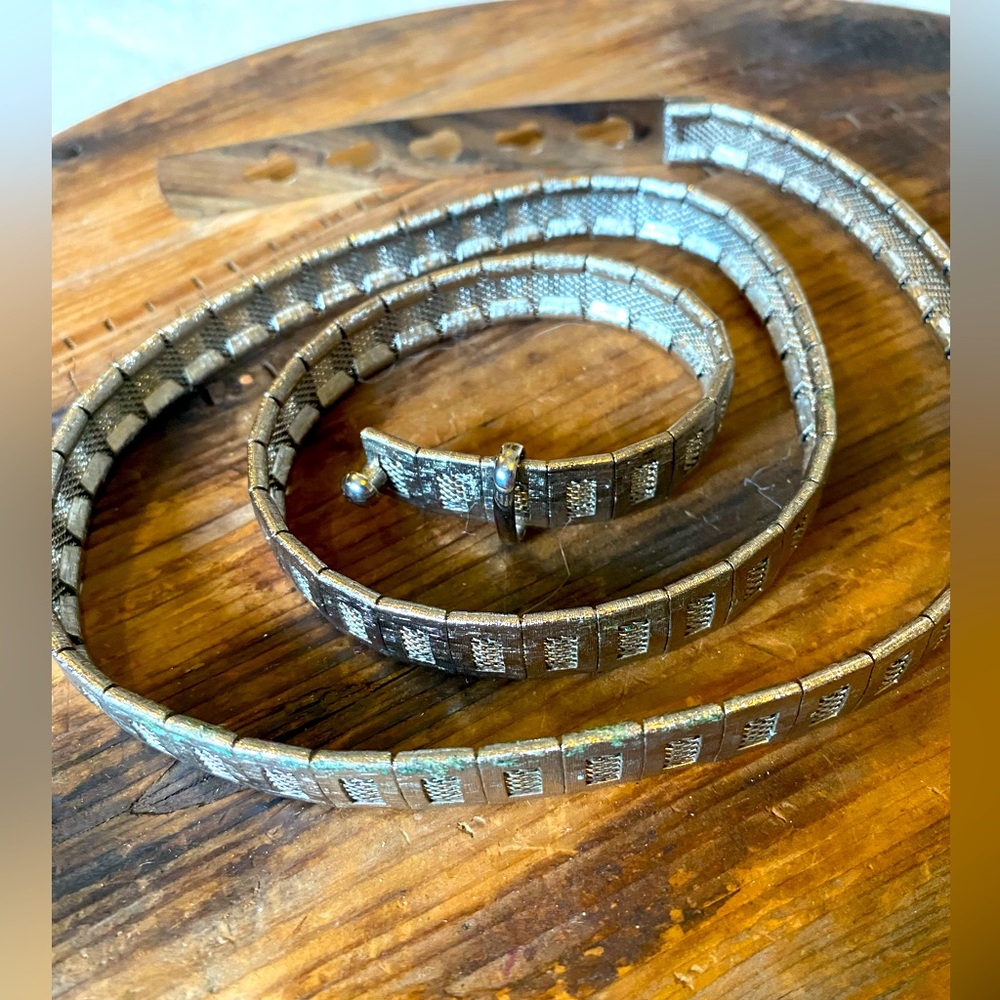 Vintage silver chain belt